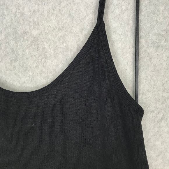 Zara Dress Womens Small Black Knit Loose Flowy Goth Tank Coastal Cover Up Preppy - Picture 4 of 12